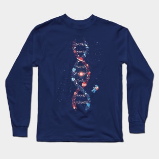 DNA Astronaut Galaxy We Are Stardust by Tobe Fonseca Long Sleeve T-Shirt